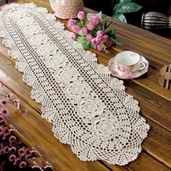 Janef White Handmade Crochet Cotton Table Runner Lace Doilies Doily Oval Dresser Scarves,11.8 By 35 Inches. 25 Janef White Handmade Crochet Cotton Table Runner Lace Doilies Doily Oval Dresser Scarves,11.8 By 35 Inches. -Wilton Shop 61uMGKBlCeL. AC