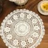Janef White Handmade Crochet Doilies Cotton Table Mats Lace Doilies Doily Round Lace Placemats Crochet Placemat 12 Inches 2pc -Wilton Shop 61vzdvtgPKL