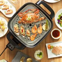 GXBPY Electric Hot Pot Pot Multi-function Electric Pot Electric Pot Household Electric Frying Pan Large Capacity Electric Frying Pan -Wilton Shop 61xkj2z48wL