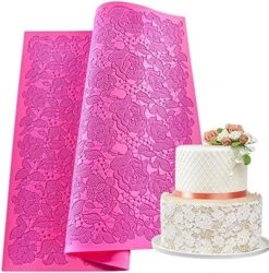 Silicone Cake Fondant Mat, Rose Impression Lace Mold (16 X 12 Inches, Pink Rose) -Wilton Shop 61yJz7lccxL. AC