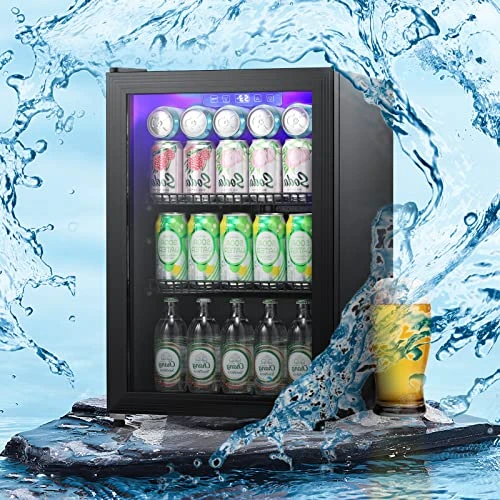 Beverage Refrigerator Cooler - Mini Fridge Soda Or Beer, Wine Or Champagne Cooler For Home/Bar/Office,Adjust Temperature With Glass Door,Shelves,Black Touch Control Panel,2.4Cu.Ft…… 8 Beverage Refrigerator Cooler - Mini Fridge Soda Or Beer, Wine Or Champagne Cooler For Home/Bar/Office,Adjust Temperature With Glass Door,Shelves,Black Touch Control Panel,2.4Cu.Ft…… - Image 6