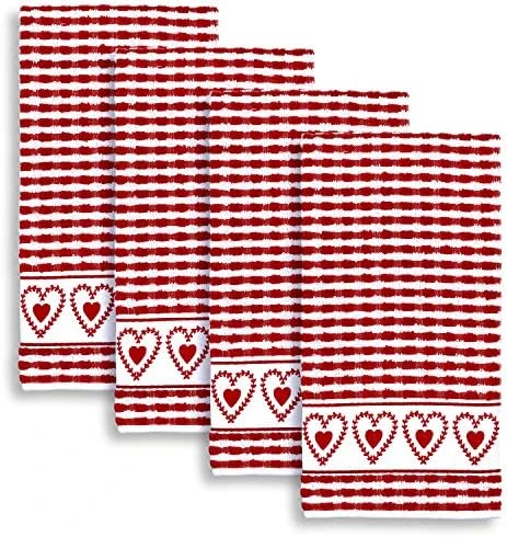 Laurel Hearts Terrycloth Kitchen Towels, Set Of 4 (Black) 5 Laurel Hearts Terrycloth Kitchen Towels, Set Of 4 (Black) - Image 3