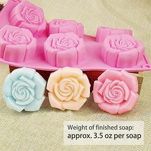 6-Cavity Rose Flower Candy Chocolate Making Baking Silicone Mold, Random Color 5 6-Cavity Rose Flower Candy Chocolate Making Baking Silicone Mold, Random Color - Image 3